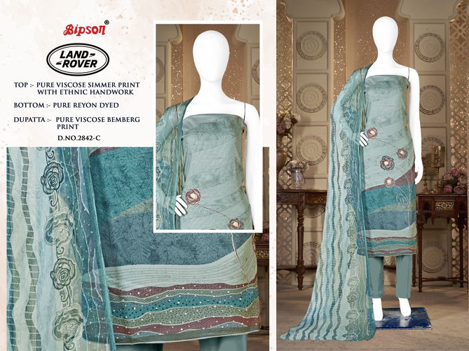 Land Rover 2842 By Bipson Pure Viscose Printed Dress Material Wholesalers In Delhi